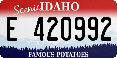 ID license plate E420992