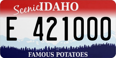 ID license plate E421000