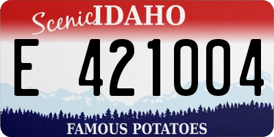 ID license plate E421004