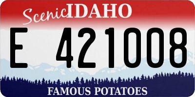 ID license plate E421008