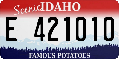 ID license plate E421010