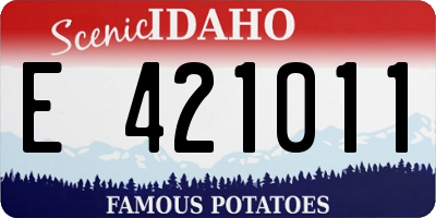 ID license plate E421011
