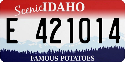 ID license plate E421014