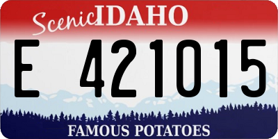 ID license plate E421015