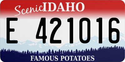 ID license plate E421016