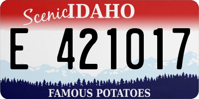 ID license plate E421017