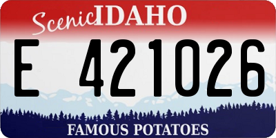 ID license plate E421026