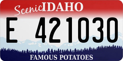 ID license plate E421030