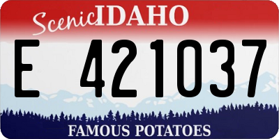 ID license plate E421037