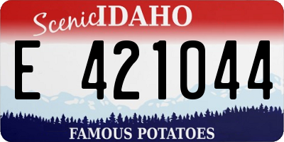 ID license plate E421044