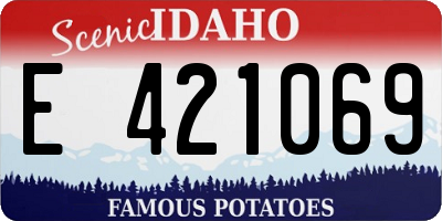 ID license plate E421069