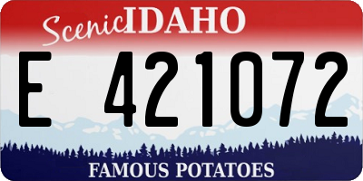 ID license plate E421072