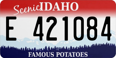 ID license plate E421084