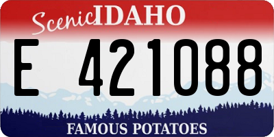 ID license plate E421088