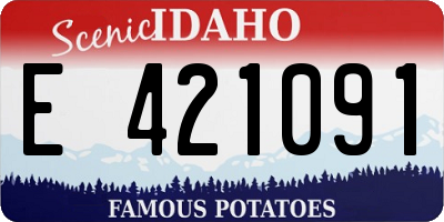 ID license plate E421091