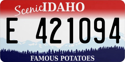 ID license plate E421094