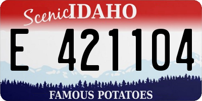 ID license plate E421104