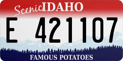 ID license plate E421107