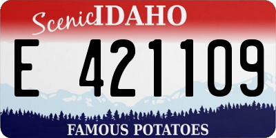 ID license plate E421109