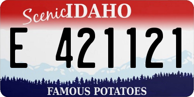 ID license plate E421121