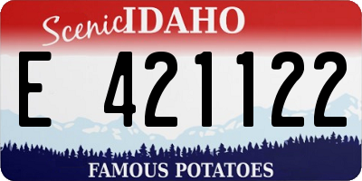 ID license plate E421122