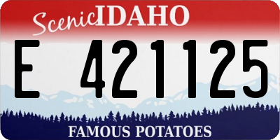 ID license plate E421125