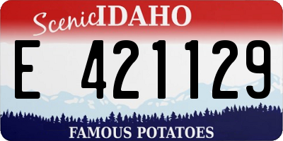 ID license plate E421129
