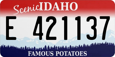 ID license plate E421137