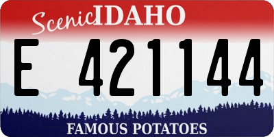 ID license plate E421144