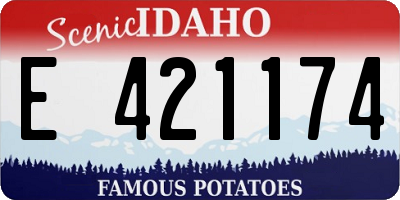 ID license plate E421174