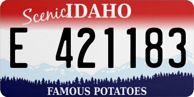 ID license plate E421183