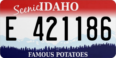 ID license plate E421186