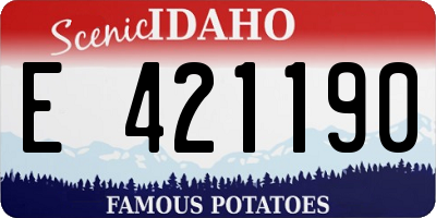 ID license plate E421190