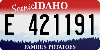 ID license plate E421191