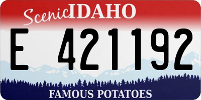 ID license plate E421192