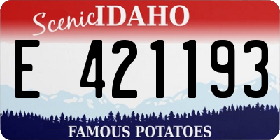 ID license plate E421193