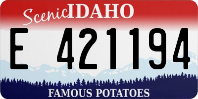 ID license plate E421194