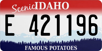 ID license plate E421196