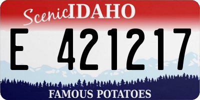 ID license plate E421217