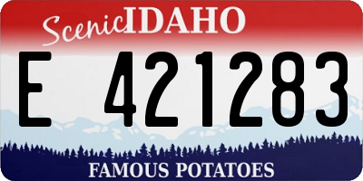 ID license plate E421283