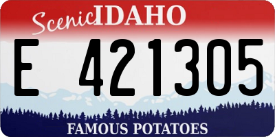 ID license plate E421305