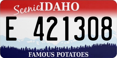 ID license plate E421308