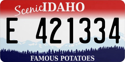 ID license plate E421334
