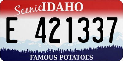 ID license plate E421337