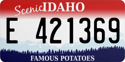 ID license plate E421369