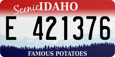 ID license plate E421376