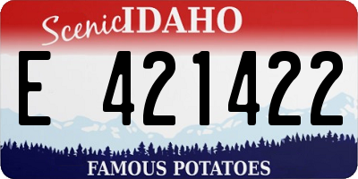ID license plate E421422