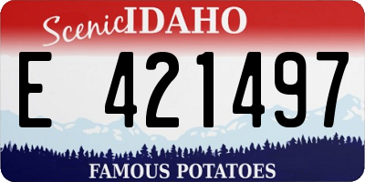ID license plate E421497