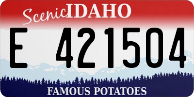 ID license plate E421504