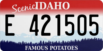 ID license plate E421505